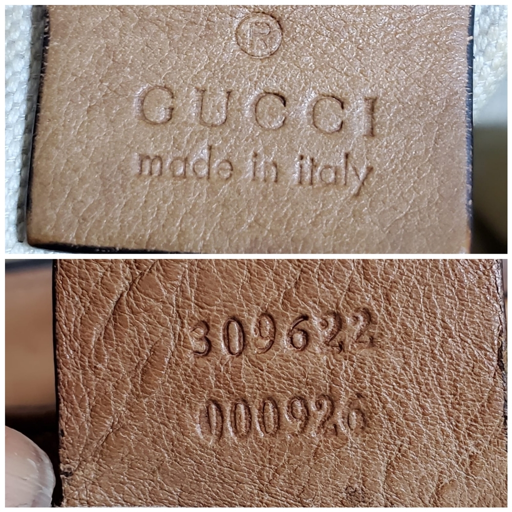 GUCCI Monogram Web Rania Drawstring Shoulder Bag Sand - Picture 3 of 12